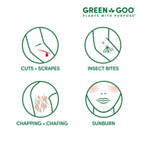 Thumbnail for Our first aid salves help against cuts, scrapes, bites, chapping, chafing and sunburns | Green Goo by Sierra Sage Herbs