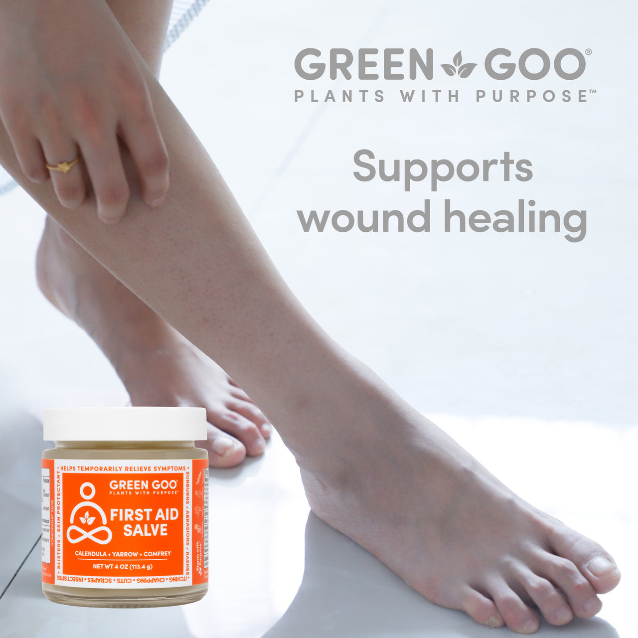 Our first aid salves support wound healing | Green Goo by Sierra Sage Herbs
