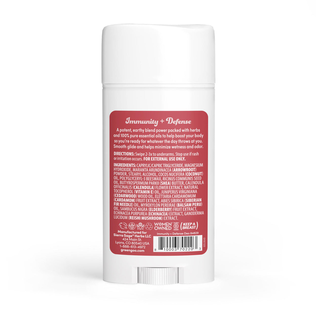 Immunity + Defense Herbal Deodorant