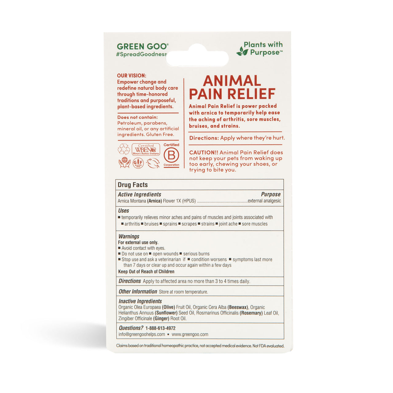 Animal Pain Relief | Green Goo by Sierra Sage Herbs