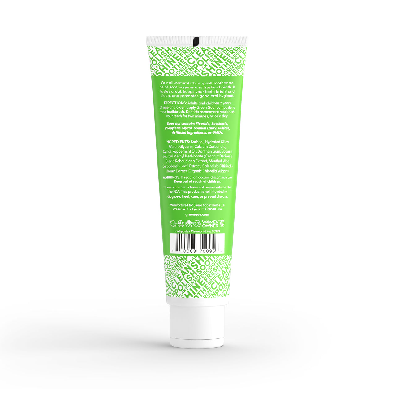 Toothpaste with Chlorophyll