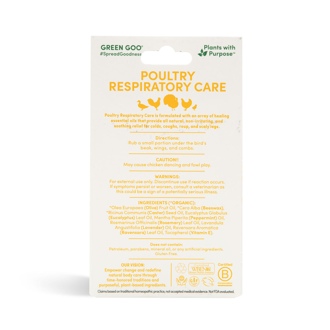 Poultry Respiratory Care 1.82 oz. Tin – Green Goo
